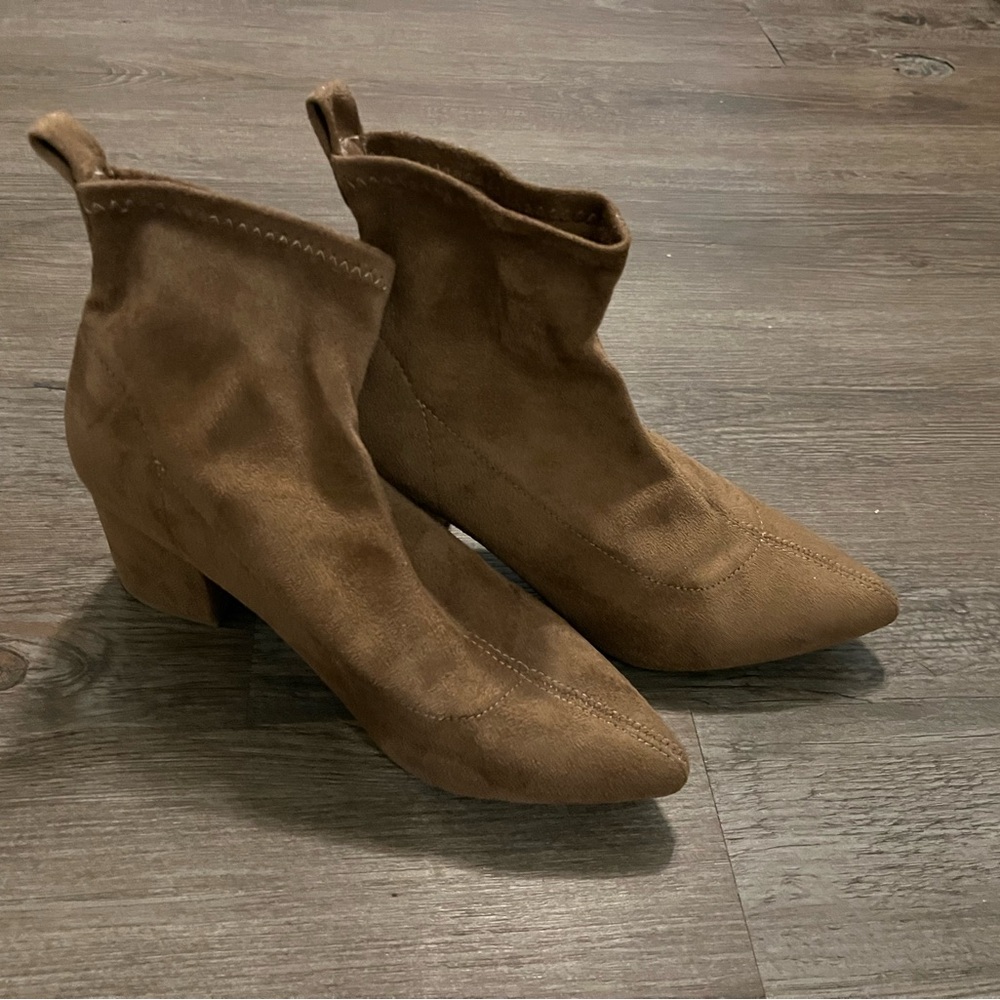 Brown Suede Ankle Boots